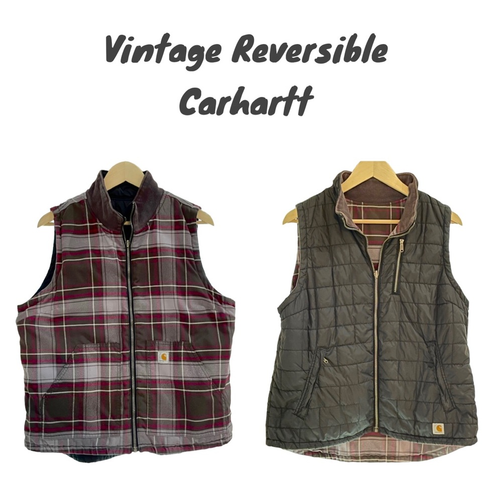 Vintage Womens Carhartt Reversible Vest Size Large EUC